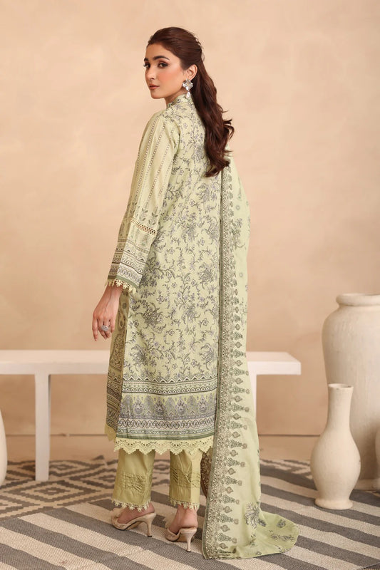 Johra Manara Embroidered Printed Lawn Unstitched 3Pcs