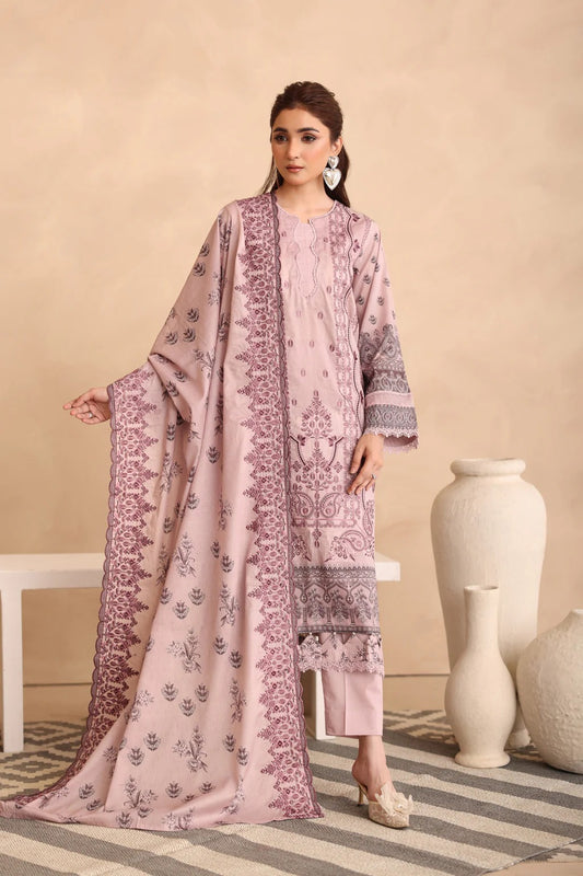 Johra Manara Embroidered Printed Lawn Unstitched 3Pcs