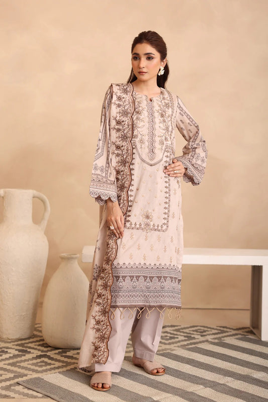 Johra Manara Embroidered Printed Lawn Unstitched 3Pcs