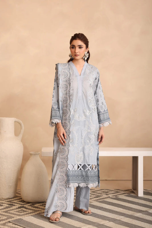 Johra Manara Embroidered Printed Lawn Unstitched 3Pcs