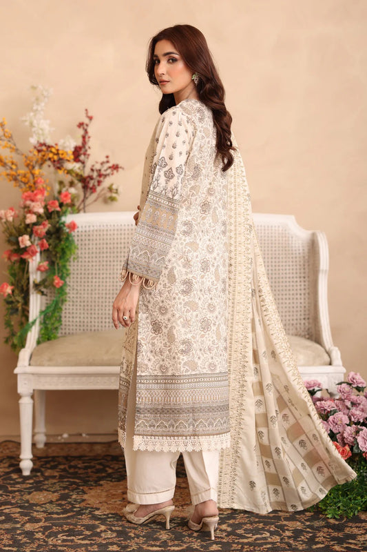 Johra Manara Embroidered Printed Lawn Unstitched 3Pcs