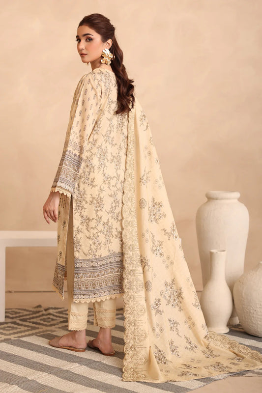 Johra Manara Embroidered Printed Lawn Unstitched 3Pcs