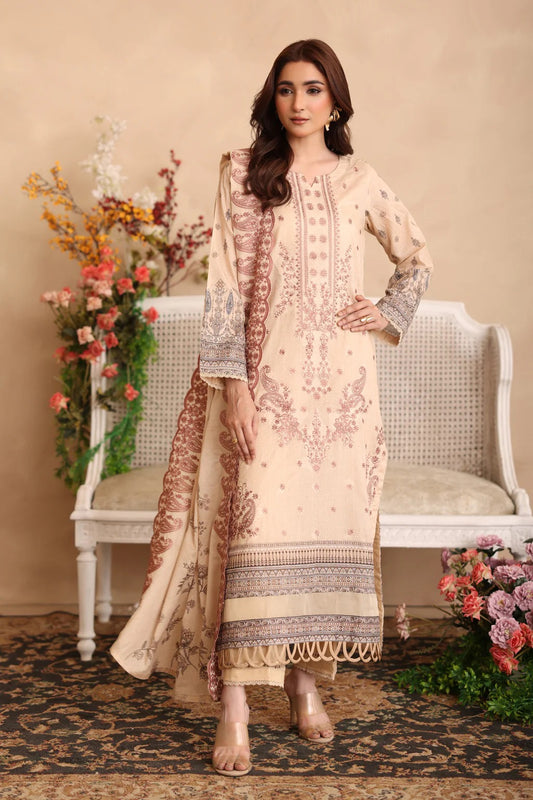 Johra Manara Embroidered Printed Lawn Unstitched 3Pcs
