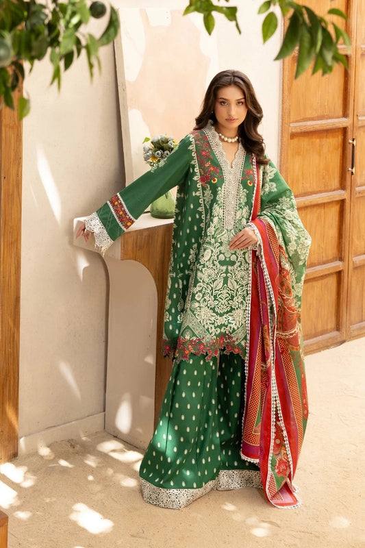 LA'RA DE FLOR'A By Gulmina Printed Embroidered Lawn Unstitched 3Pcs