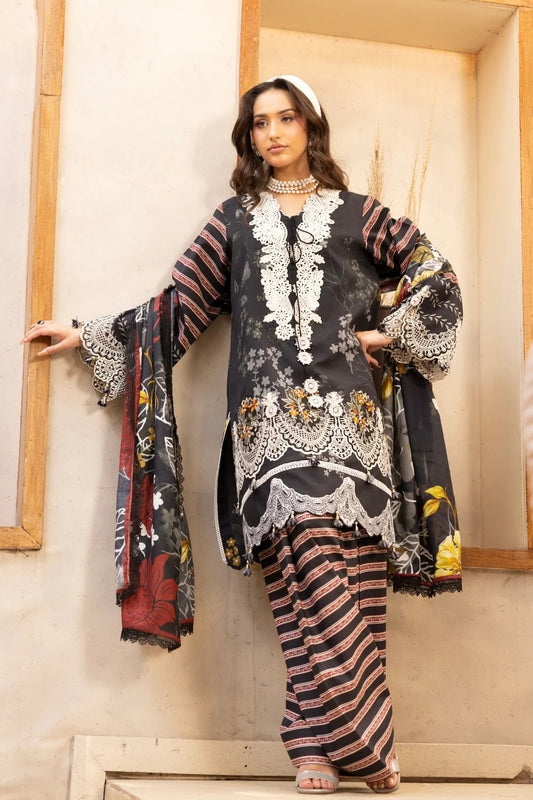 LA'RA DE FLOR'A By Gulmina Printed Embroidered Lawn Unstitched 3Pcs