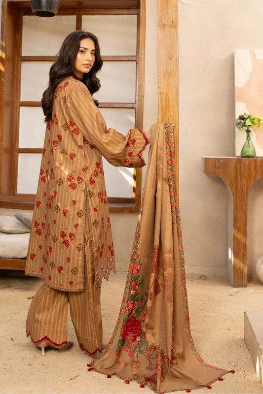 LA'RA DE FLOR'A By Gulmina Printed Embroidered Lawn Unstitched 3Pcs