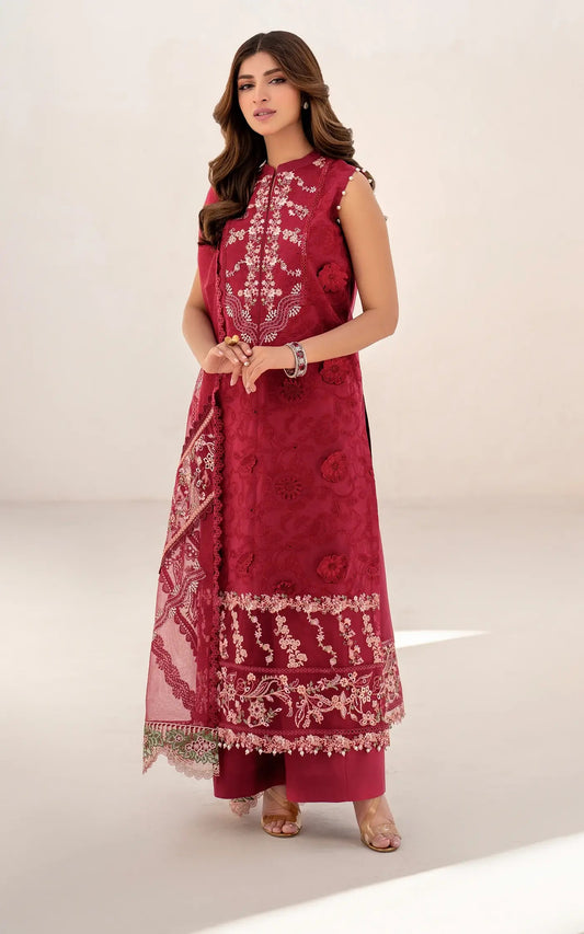 Azalia Embroidered Luxury Lawn & Organza Unstitched 4pcs