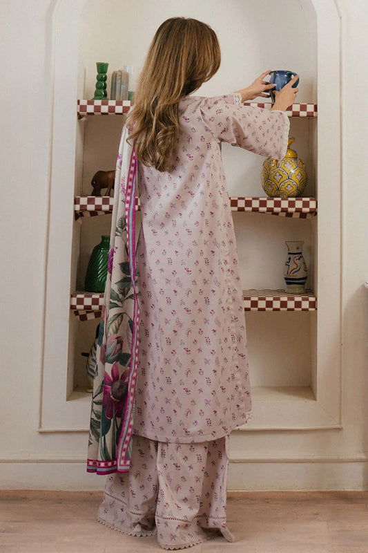 Cross Stitch Daily Digital Printed Lawn Collection'25 Unstitched 3pcs