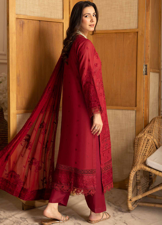 Pinks Swiss By Johra Embroidered Unstitched 3Pcs