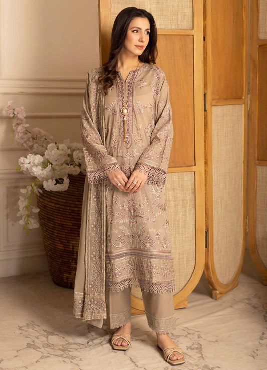 Pinks Swiss By Johra Embroidered Unstitched 3Pcs