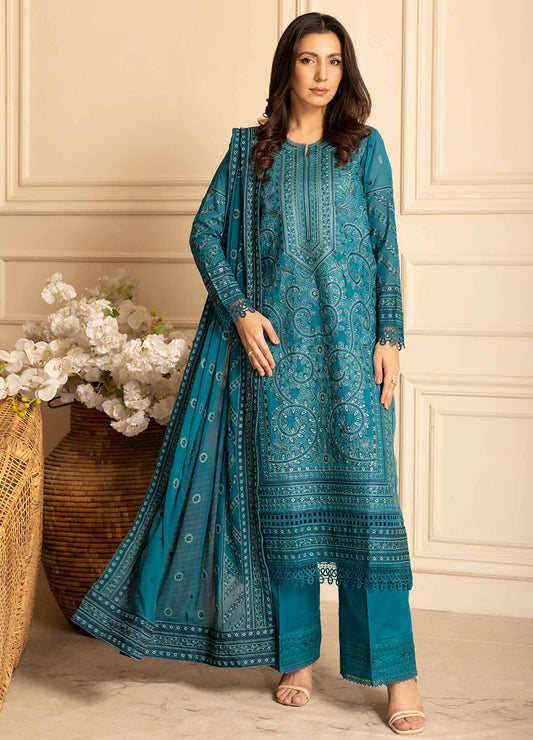 Pinks Swiss By Johra Embroidered Unstitched 3Pcs