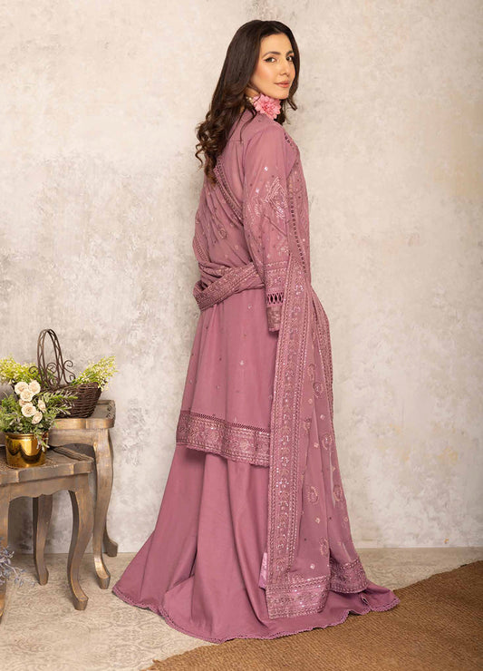 Pinks Swiss By Johra Embroidered Unstitched 3Pcs