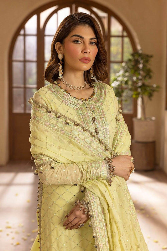 Gul Ahmed Embroidered Chiffon Unstitched 3pcs - Jotey