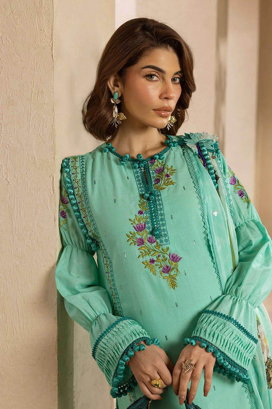 Gul Ahmed Embroidered Lawn Unstitched 3pcs - Jotey