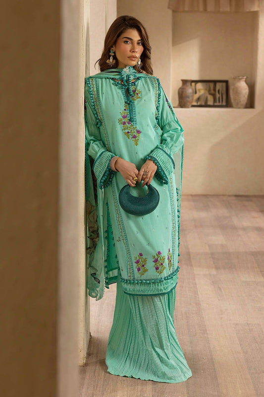 Gul Ahmed Embroidered Lawn Unstitched 3pcs - Jotey