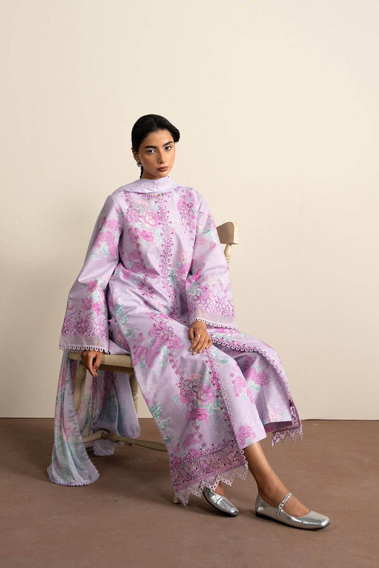 AYZEL The Bare Minimum Embroidered Unstitched Lawn 3pcs - Jotey