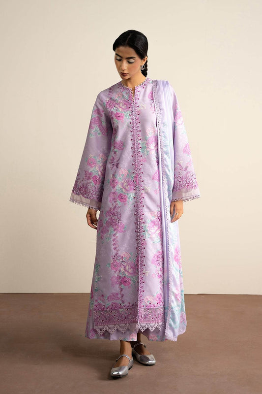 AYZEL The Bare Minimum Embroidered Unstitched Lawn 3pcs - Jotey