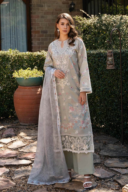 AFROZEH Damask The Holiday Edit'25 Embroidered Lawn 3pcs - Jotey