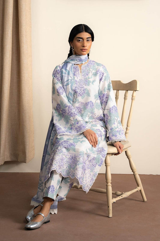 AYZEL The Bare Minimum Embroidered Unstitched Lawn 3pcs - Jotey