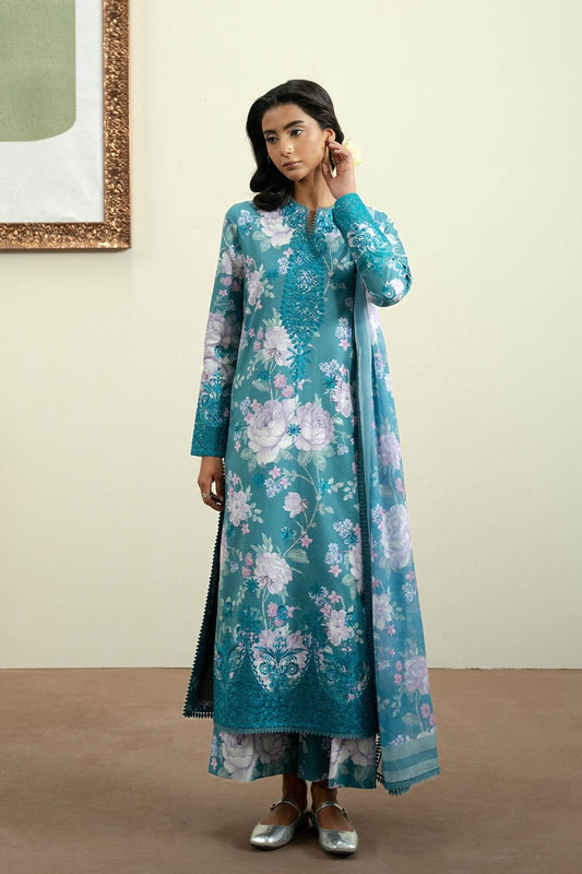 AYZEL The Bare Minimum Embroidered Unstitched Lawn 3pcs - Jotey