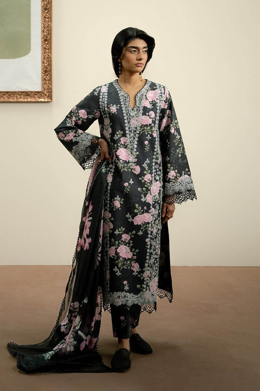 AYZEL The Bare Minimum Embroidered Unstitched Lawn 3pcs - Jotey