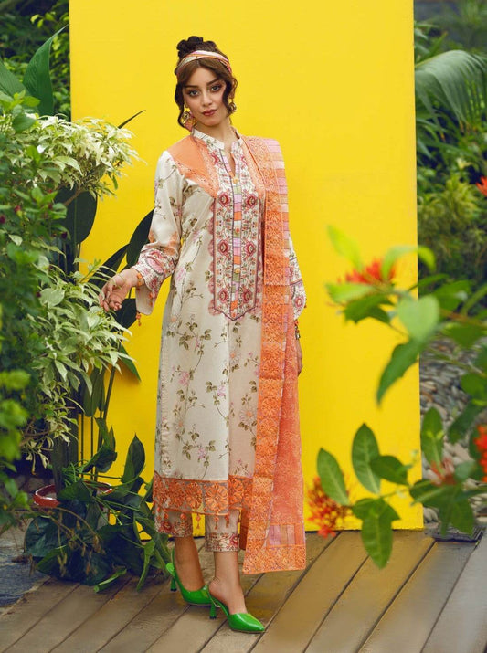 Eid Festive Lawn VOL-02 Heavy EMB. Unstitched 3pcs - Jotey