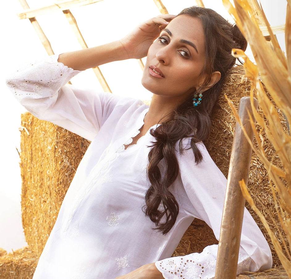 Image Stitched Kurti