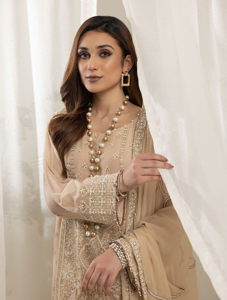 Mahiz Embroidered Semi Stitched
