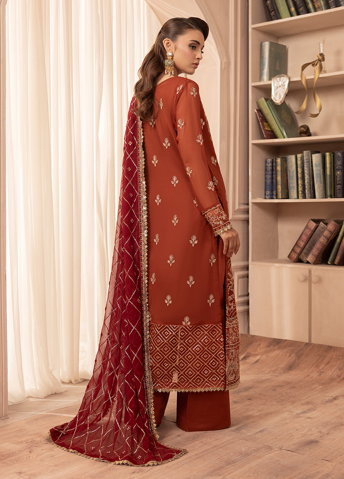 Sahane Elyssa Unstitched Festive Chiffon 3pcs