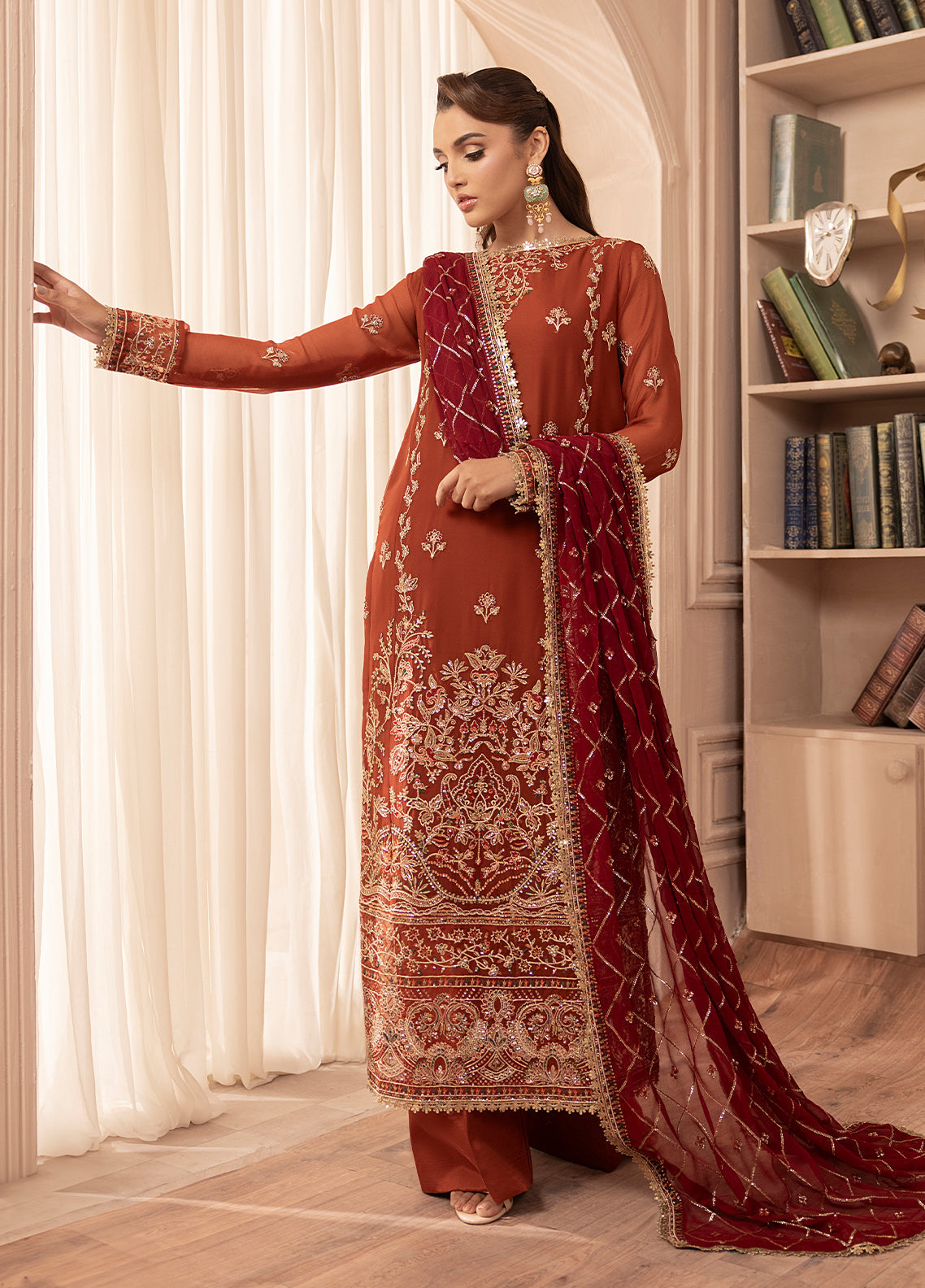 Sahane Elyssa Unstitched Festive Chiffon 3pcs