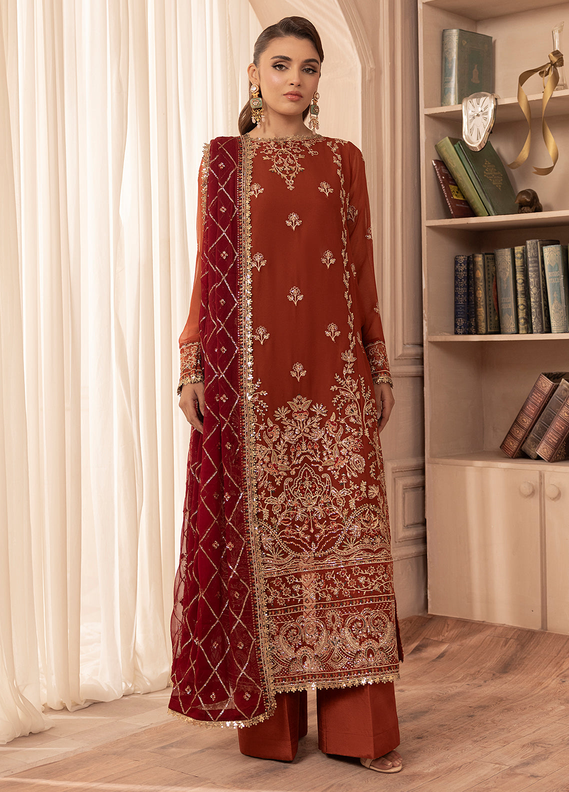Sahane Elyssa Unstitched Festive Chiffon 3pcs