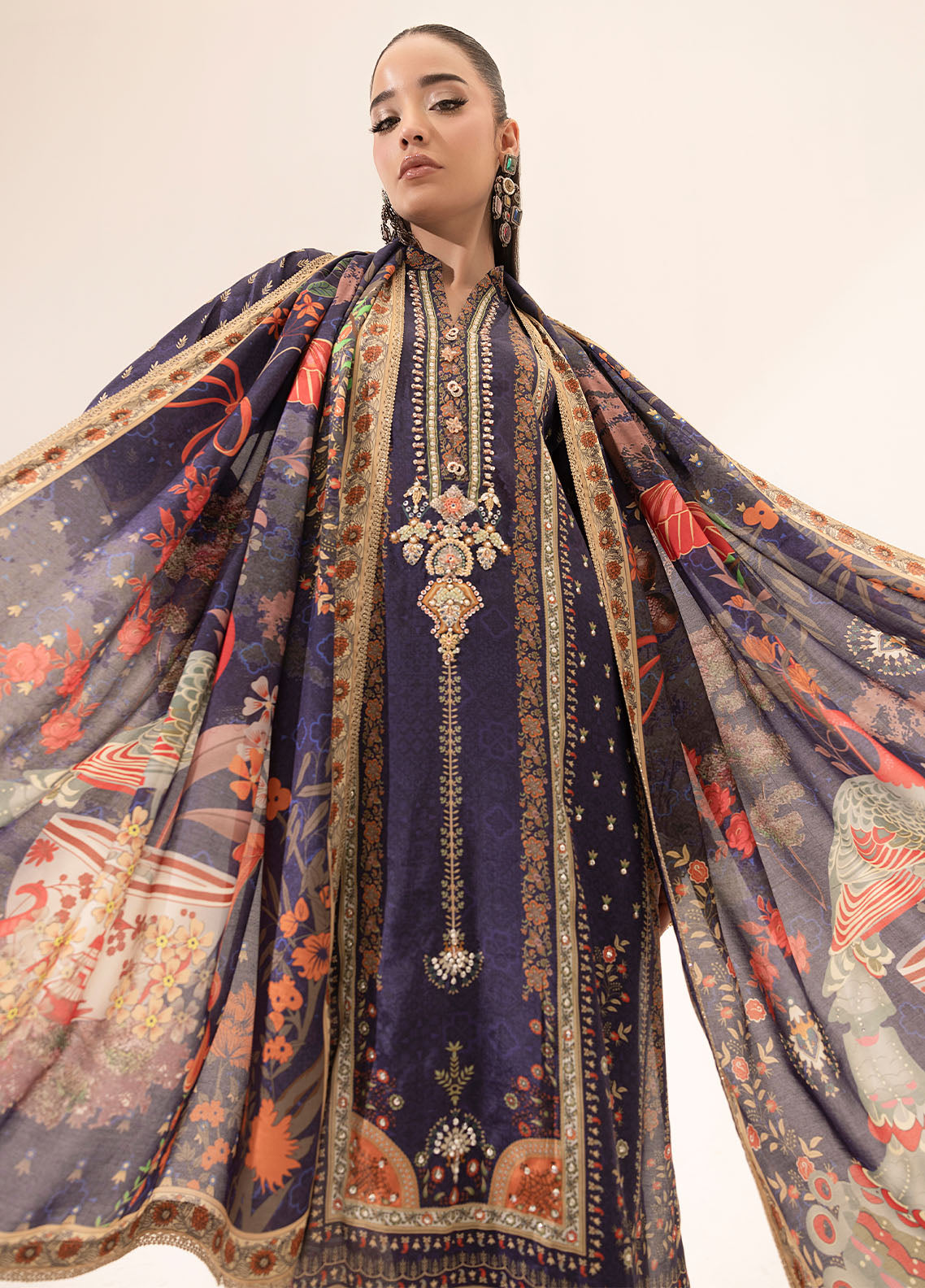 SUAY Eid Formals Unstitched Silk 3pcs