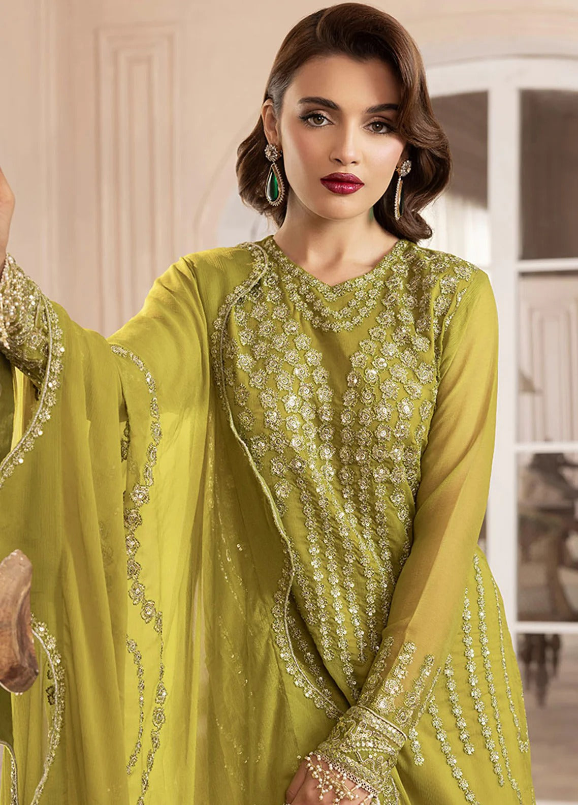 Sahane Elyssa Unstitched Festive Chiffon 3pcs