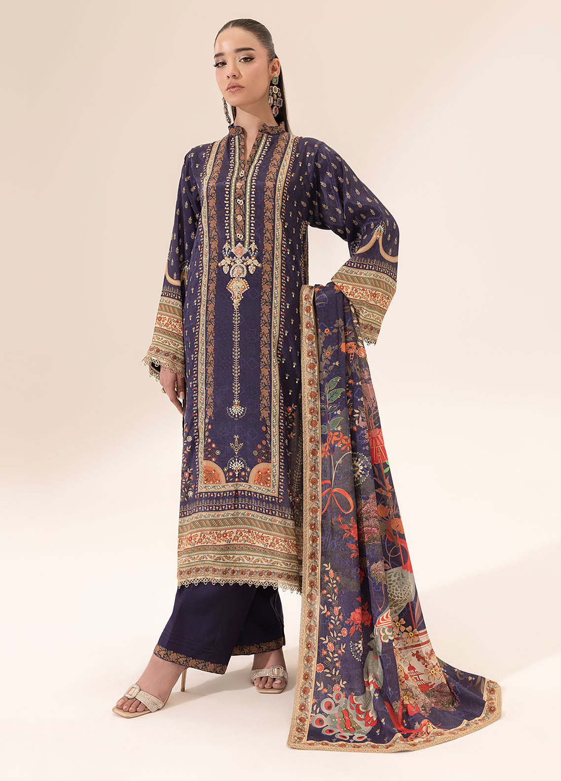 SUAY Eid Formals Unstitched Silk 3pcs