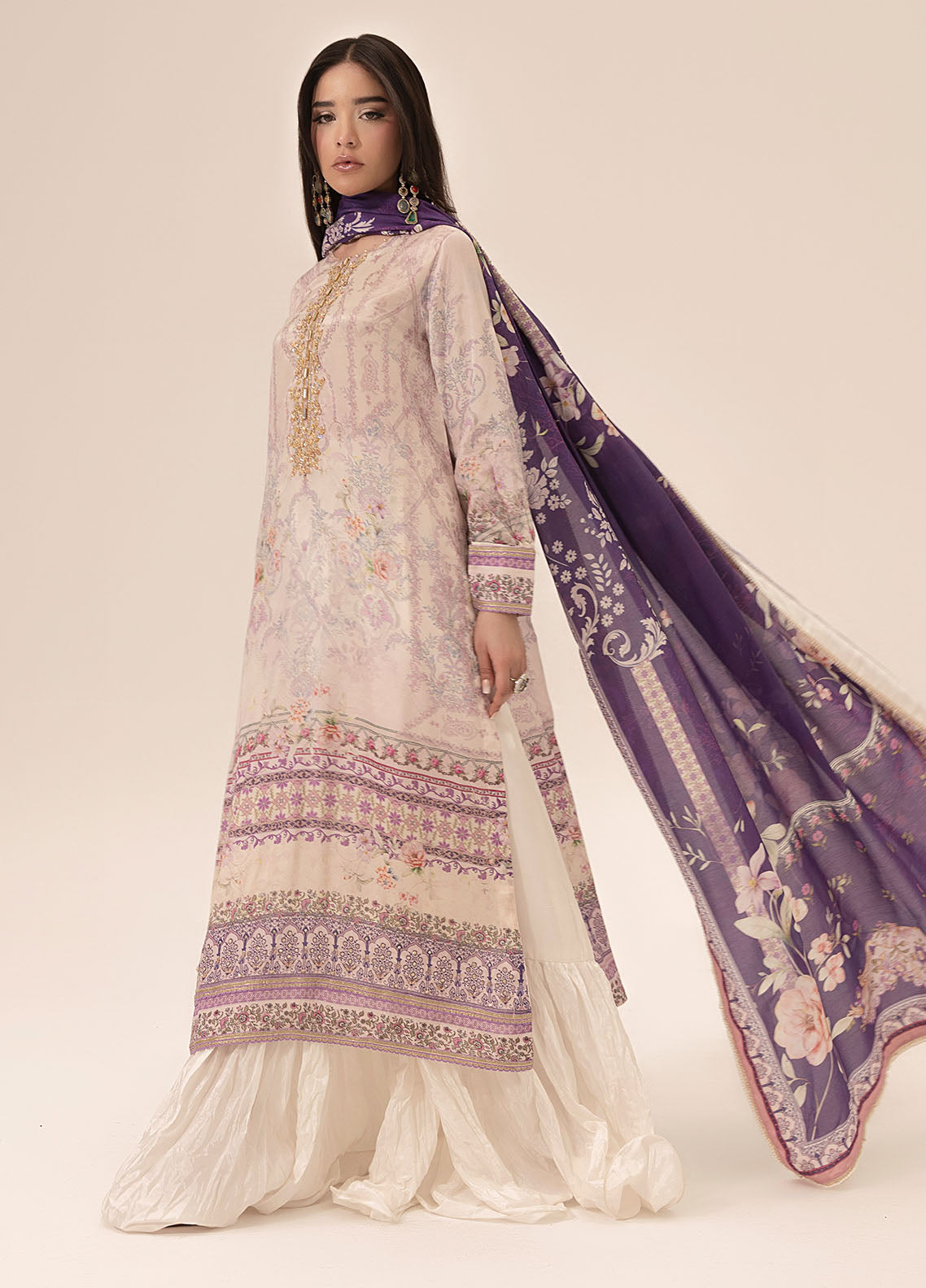 SUAY Eid Formals Unstitched Silk 3pcs