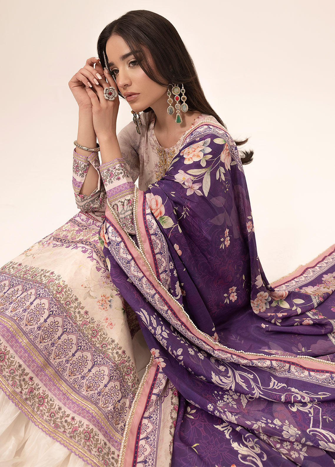 SUAY Eid Formals Unstitched Silk 3pcs
