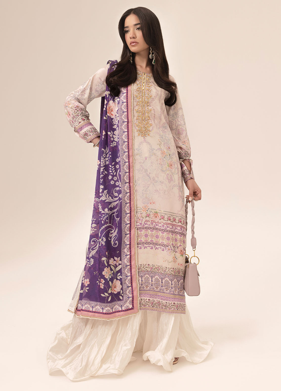 SUAY Eid Formals Unstitched Silk 3pcs