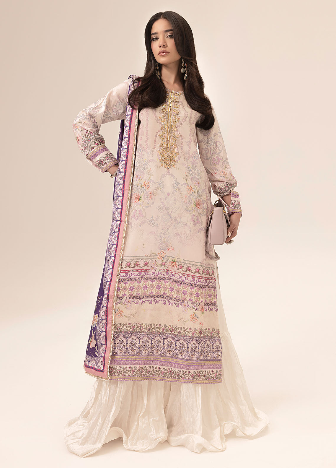 SUAY Eid Formals Unstitched Silk 3pcs