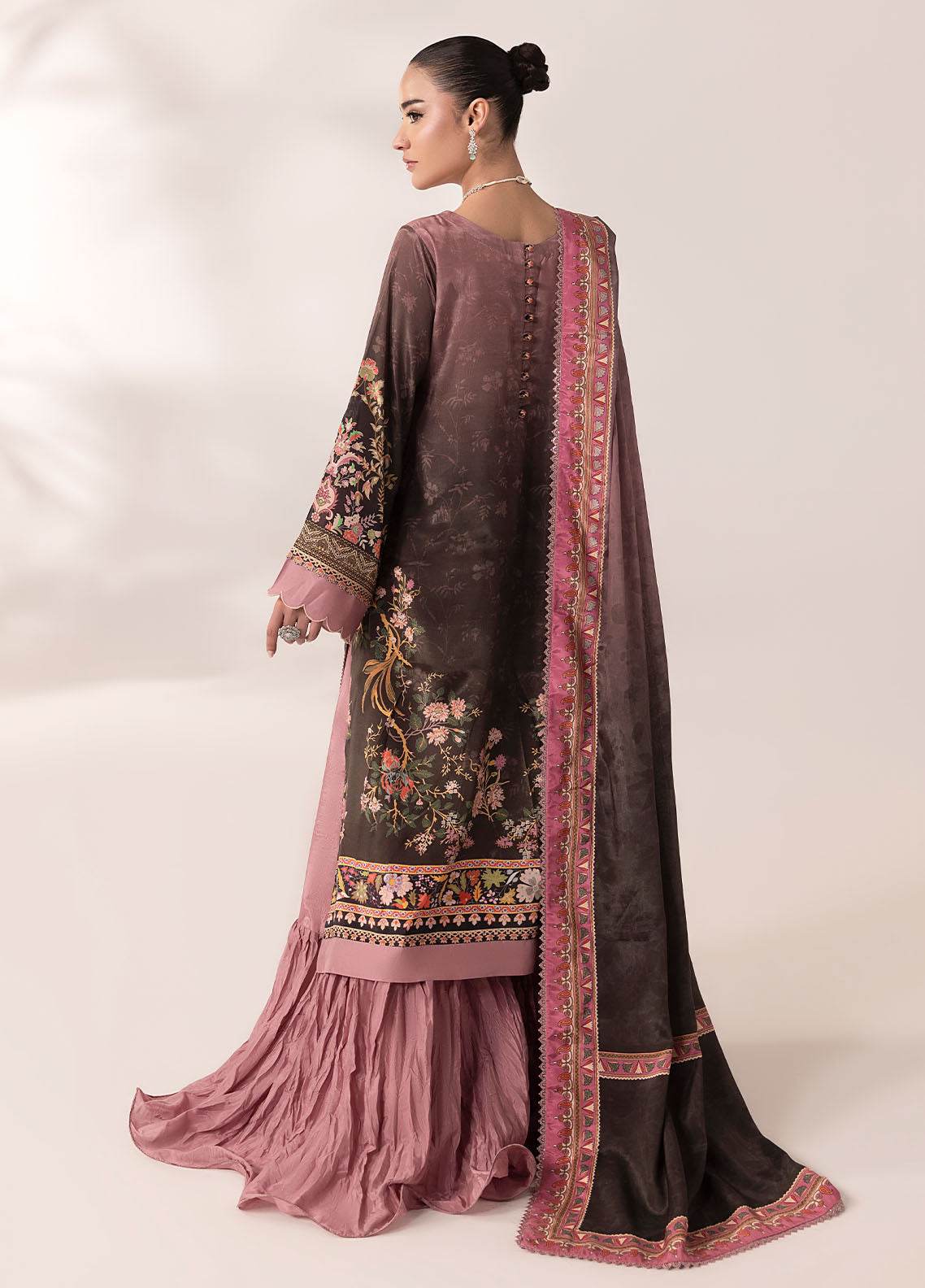 SUAY Eid Formals Unstitched Silk 3pcs - Jotey