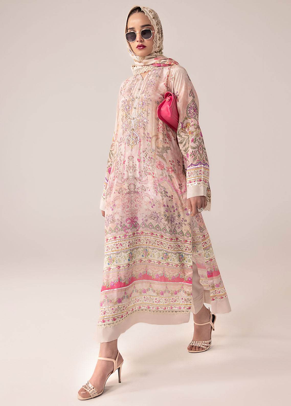 SUAY Eid Formals Unstitched Silk 3pcs - Jotey