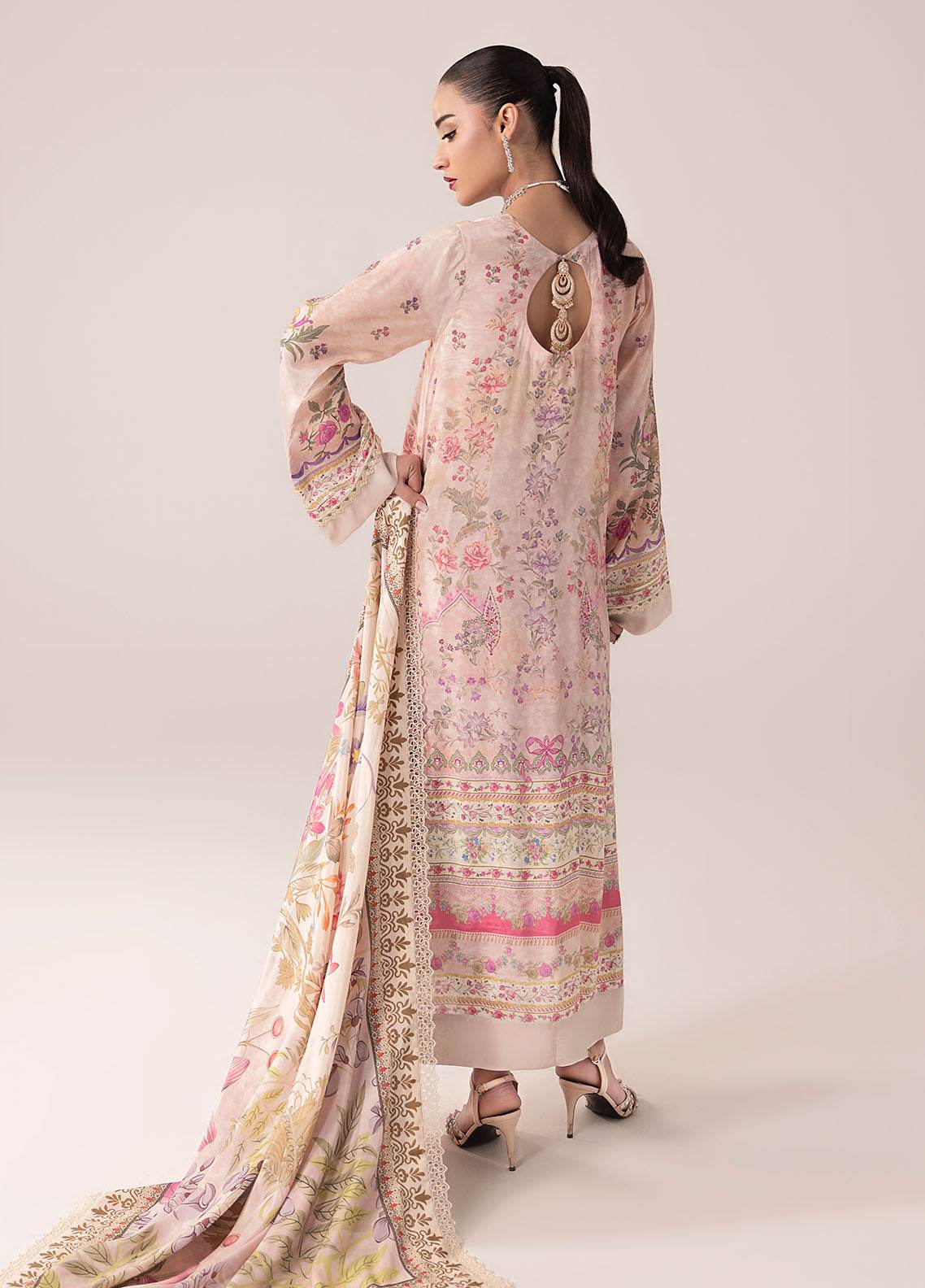 SUAY Eid Formals Unstitched Silk 3pcs - Jotey
