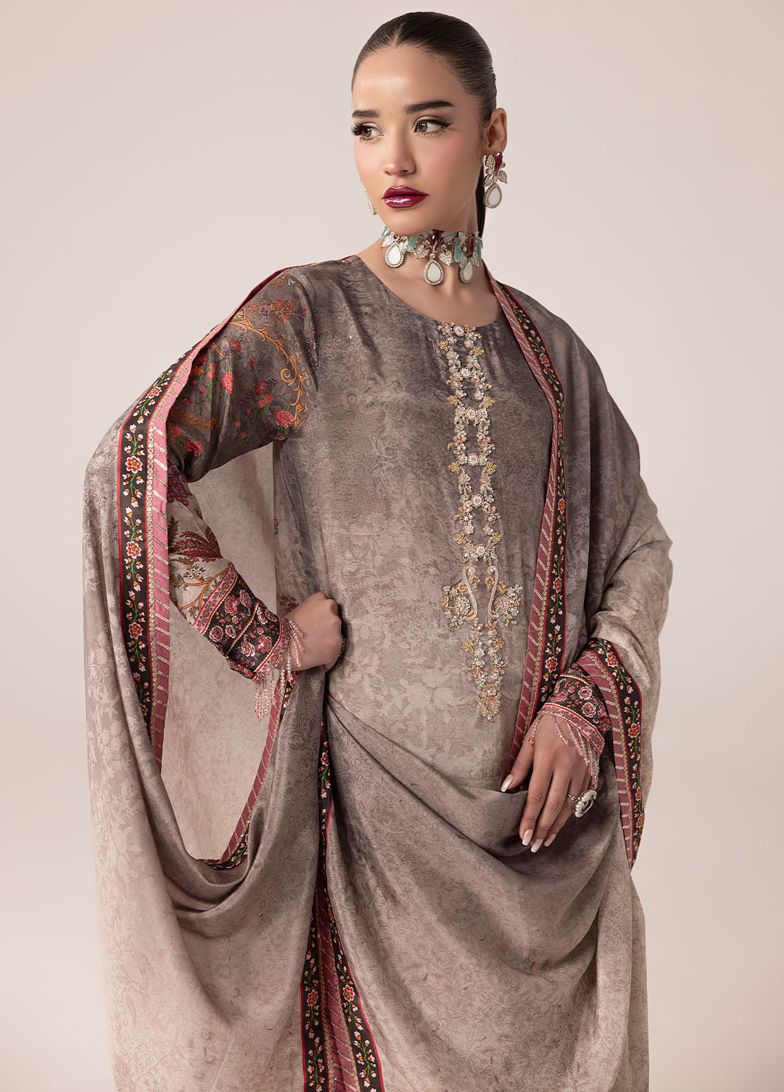 SUAY Eid Formals Unstitched Silk 3pcs
