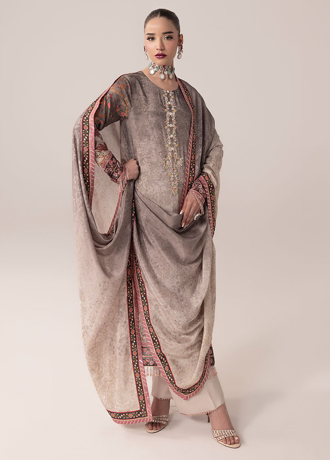 SUAY Eid Formals Unstitched Silk 3pcs