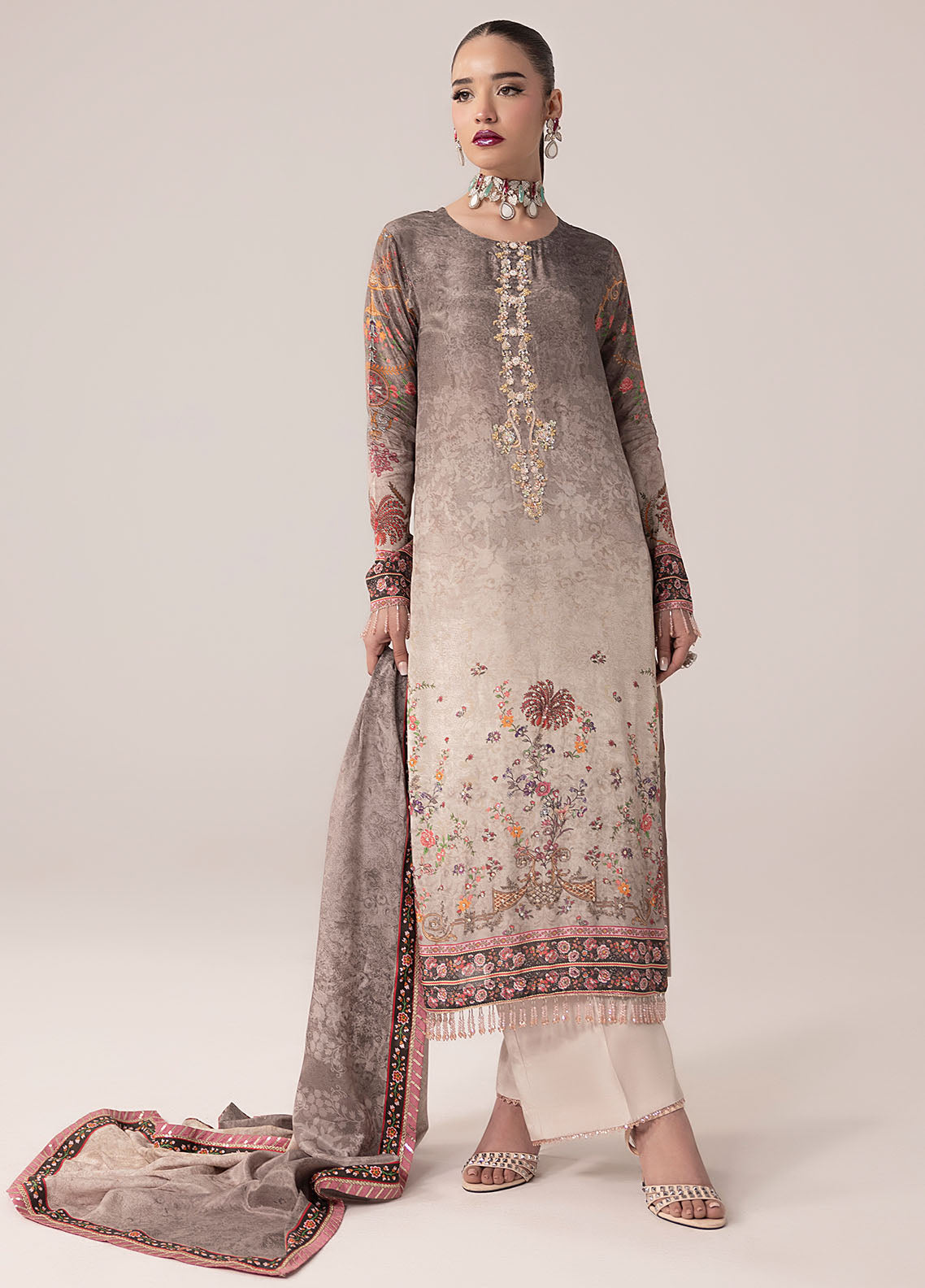 SUAY Eid Formals Unstitched Silk 3pcs