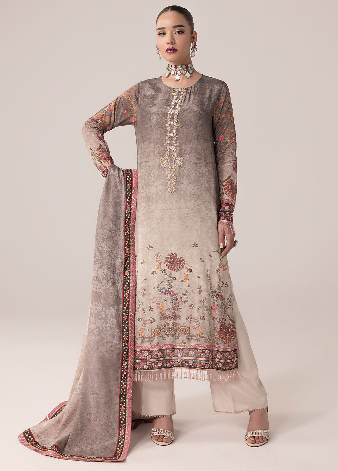 SUAY Eid Formals Unstitched Silk 3pcs