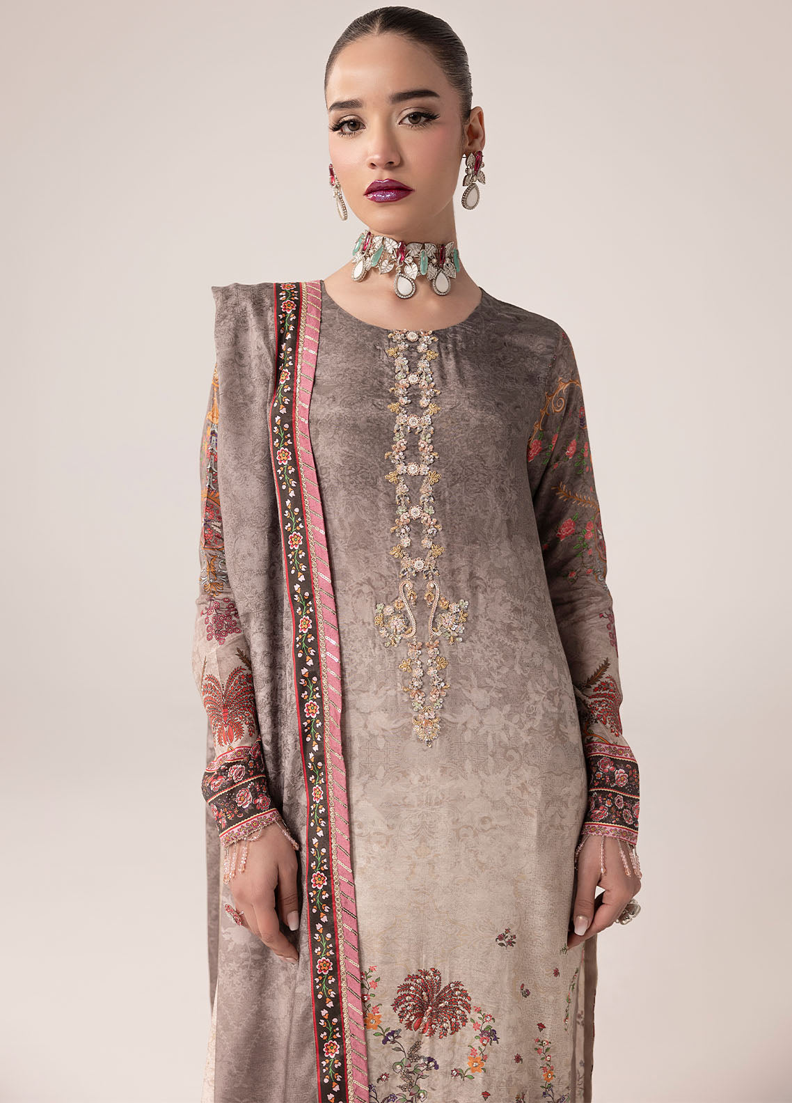 SUAY Eid Formals Unstitched Silk 3pcs