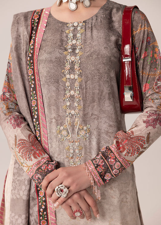 SUAY Eid Formals Unstitched Silk 3pcs
