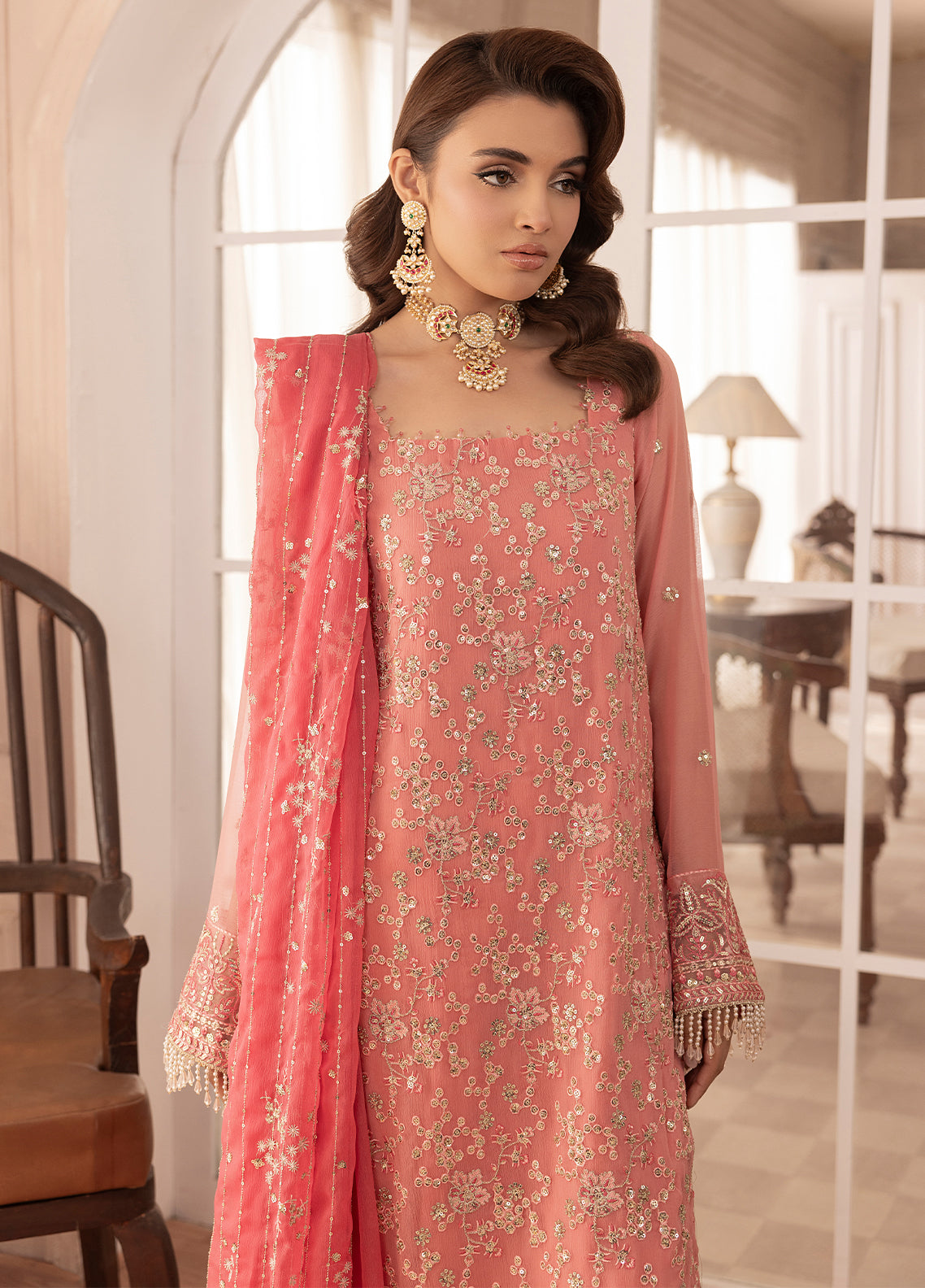 Sahane Elyssa Unstitched Festive Chiffon 3pcs