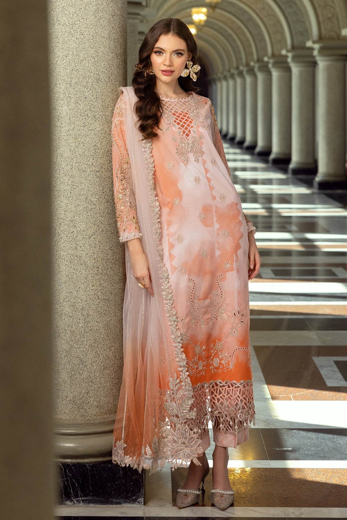 Charizma Festive Embroidered Unstitched Lawn 3pcs - Jotey