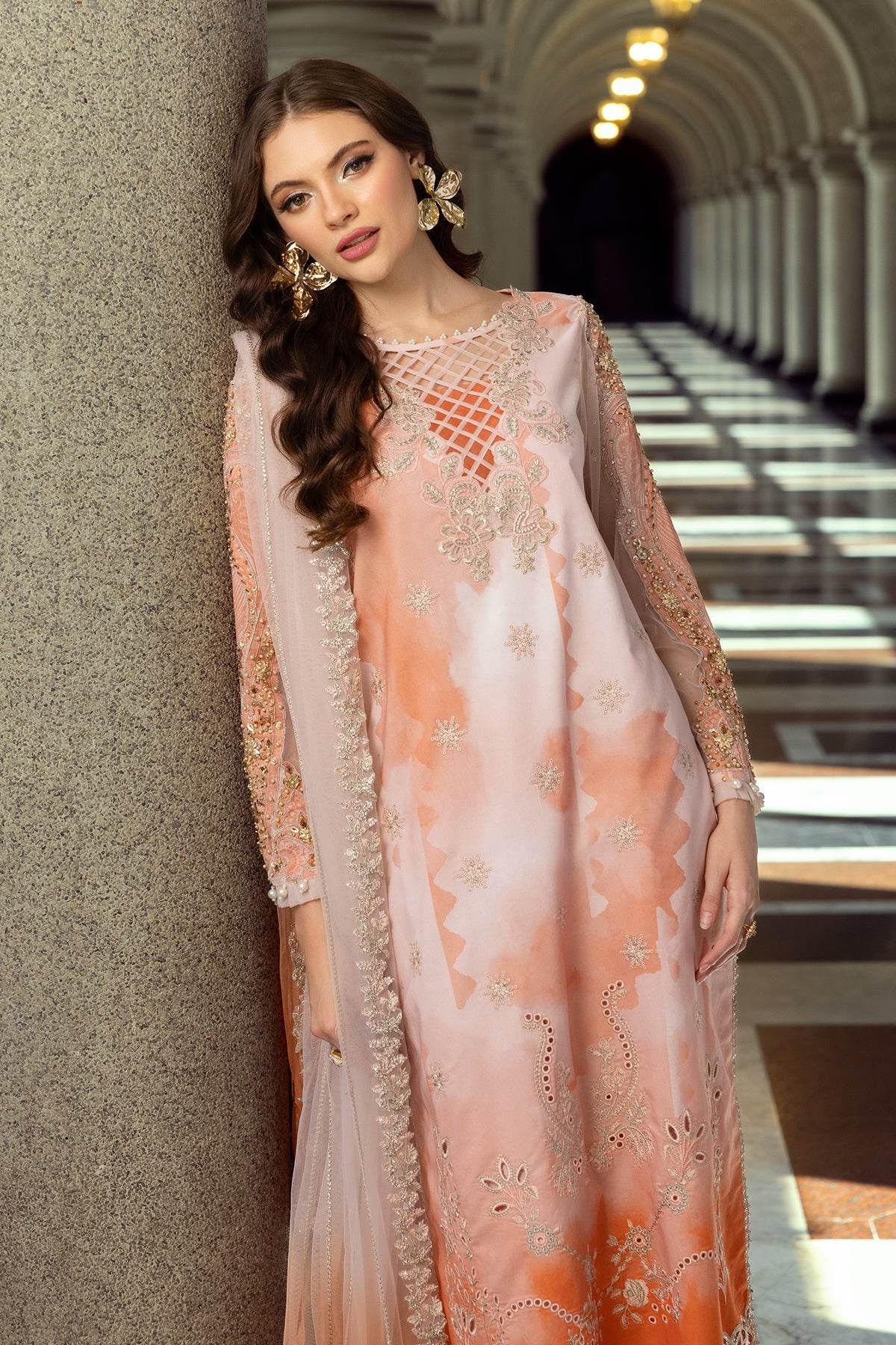 Charizma Festive Embroidered Unstitched Lawn 3pcs - Jotey